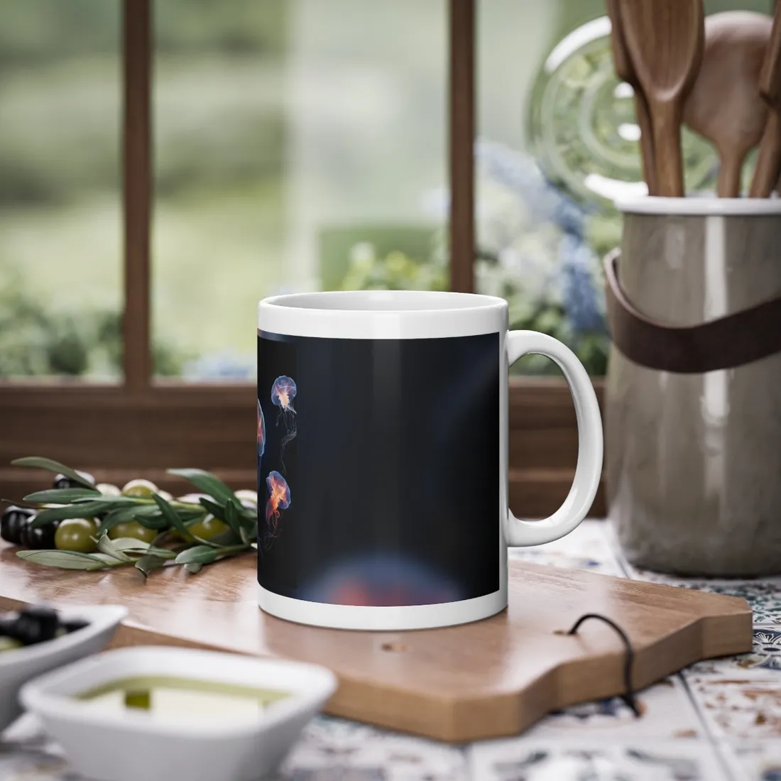 Bioluminescent Oceanic Ballet: Underwater Art - Mug
