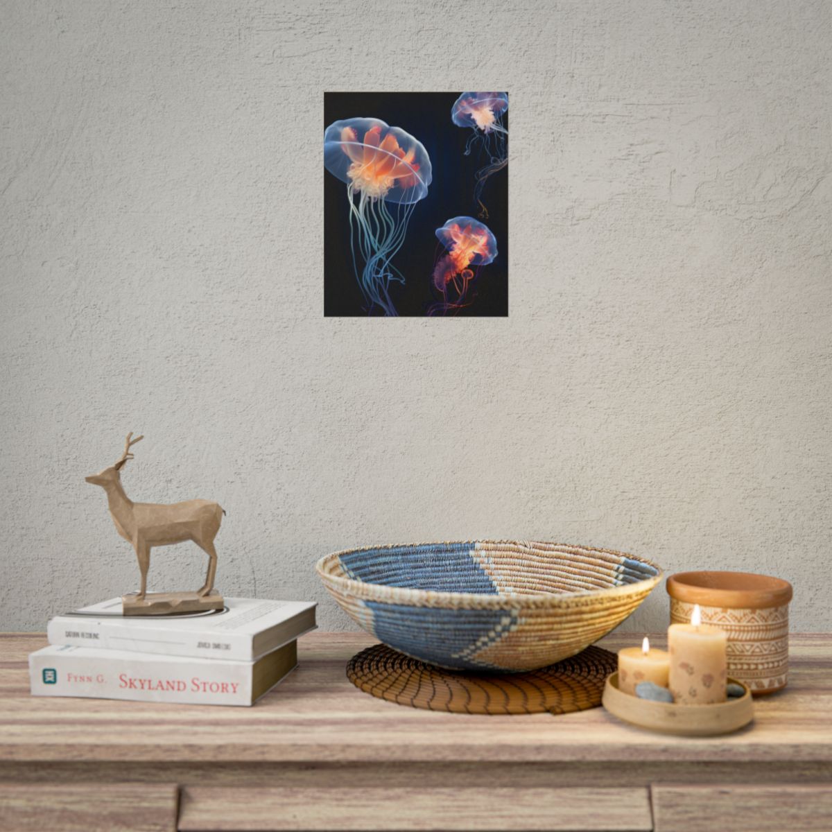 Bioluminescent Oceanic Ballet: Underwater Art - Poster