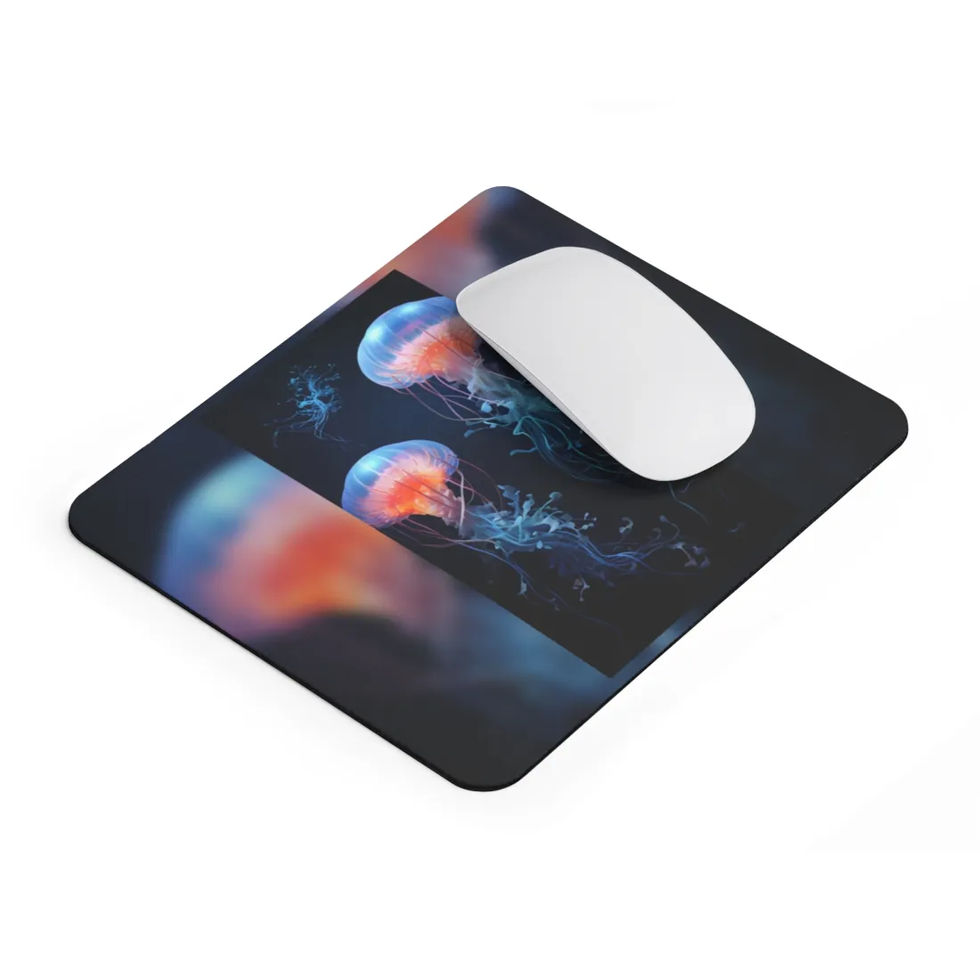 Bioluminescent Oceanic Ballet: Underwater Ballerina - Mouse Pad