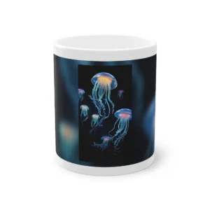 Glowing Blue Jellyfish Mug