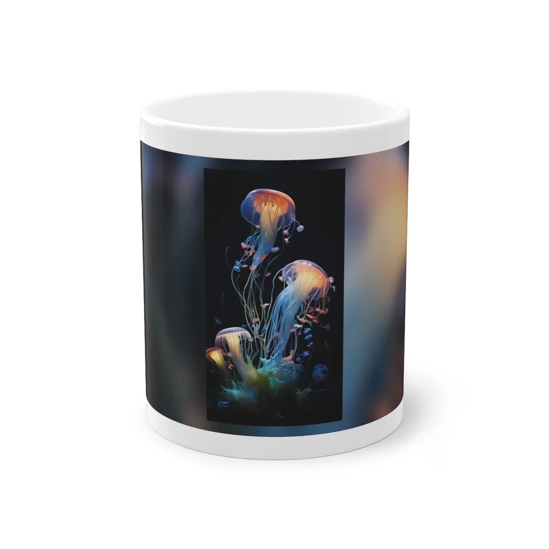 Bioluminescent Oceanic Ballet: Underwater Dance of Light - Mug