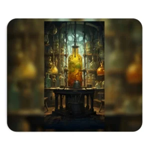 Alchemist Laboratory with Glass Flasks Mouse Pad