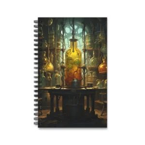 Alchemist Laboratory with Glass Flasks Spiral Notebook