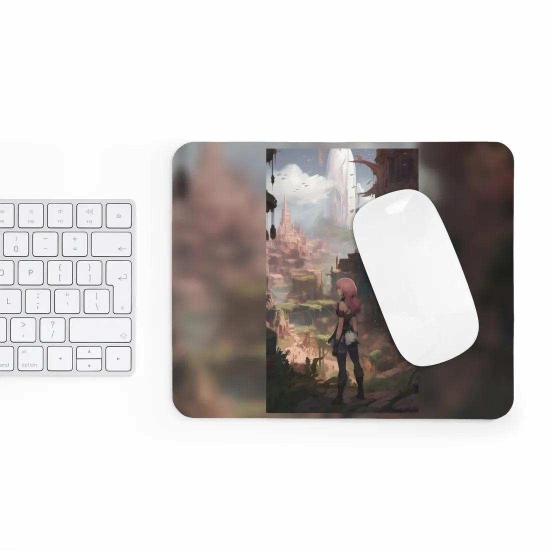 Birds in Flight: Anime-Style Avian Art - Mouse Pad