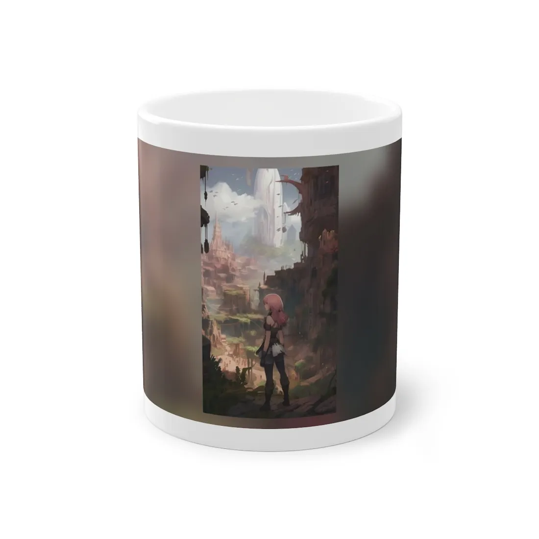Birds in Flight: Anime-Style Avian Art - Mug