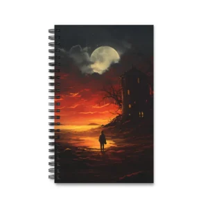 Lone Figure at Dusk Spiral Notebook