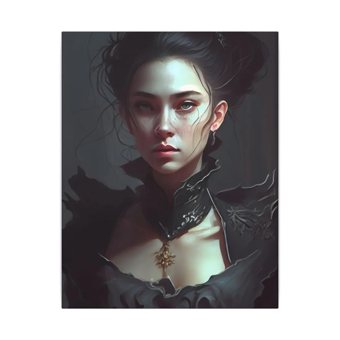 Black Hair Beauty: Sleeveless Portrait Art - Canvas