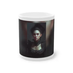 Woman in Dark Ruffles Mug