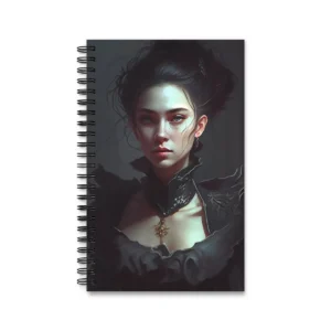 Woman in Dark Ruffles Spiral Notebook