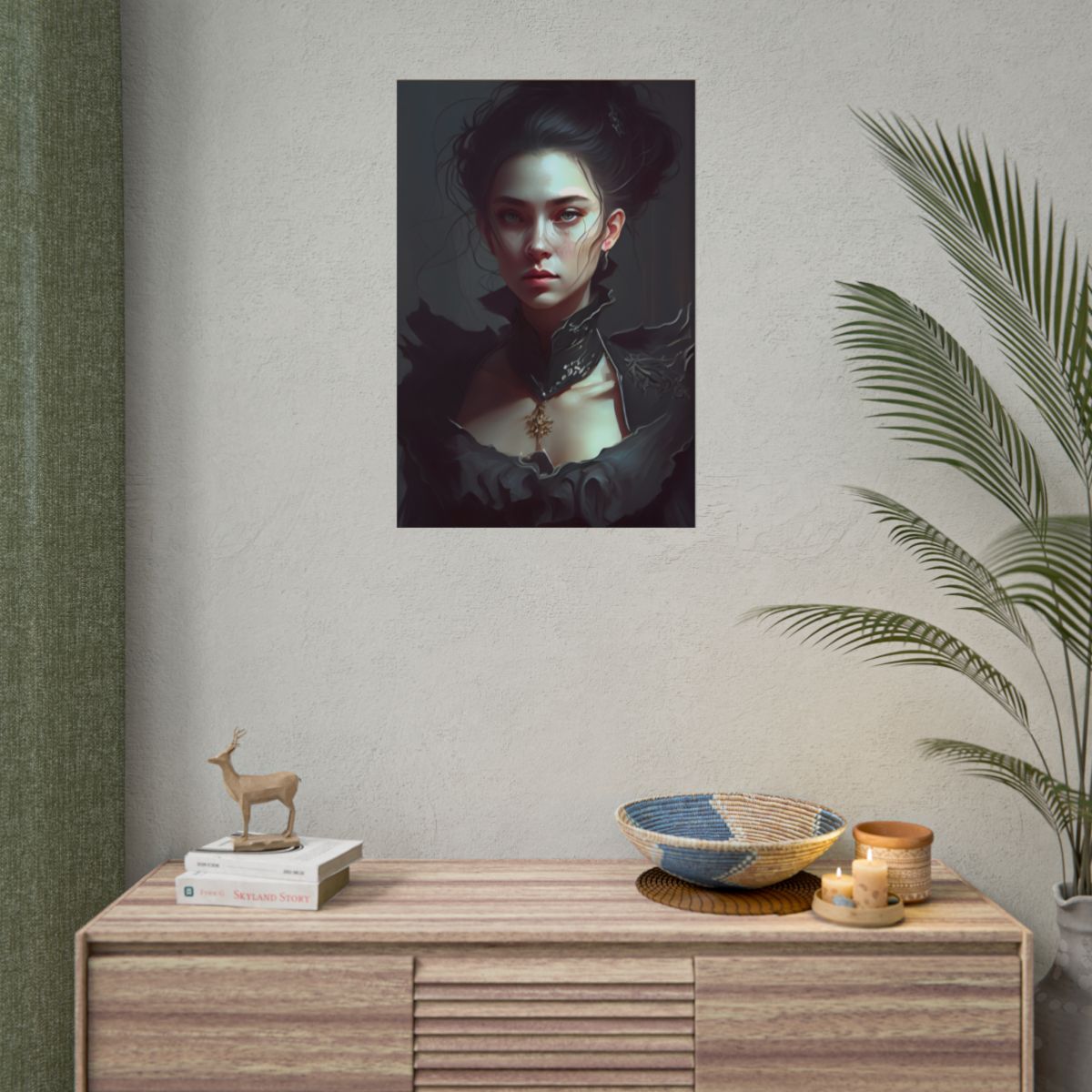 Black Hair Beauty: Sleeveless Portrait Art - Poster