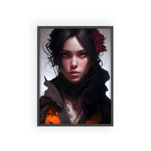Ember-Eyed Portrait Framed Poster