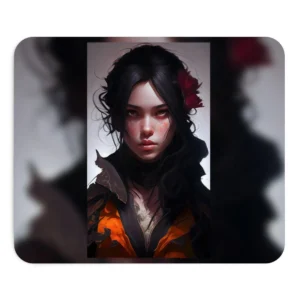 Ember-Eyed Portrait Mouse Pad