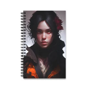 Ember-Eyed Portrait Spiral Notebook