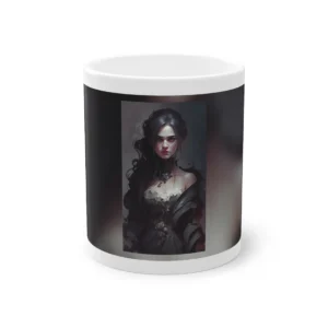 Dark Haired Woman Portrait Mug