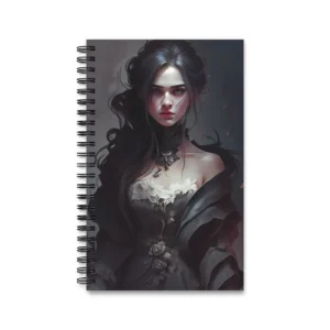 Dark Haired Woman Portrait Spiral Notebook