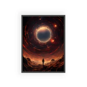 Vortex over Red Horizon Framed Poster