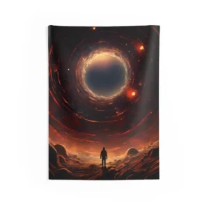 Vortex over Red Horizon Wall Tapestry