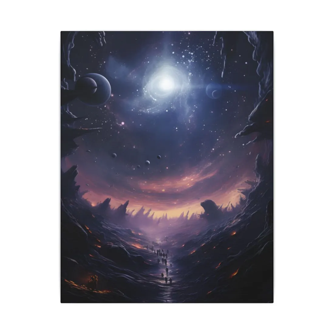 Black Hole Cosmic Art: A Planetary Masterpiece - Canvas
