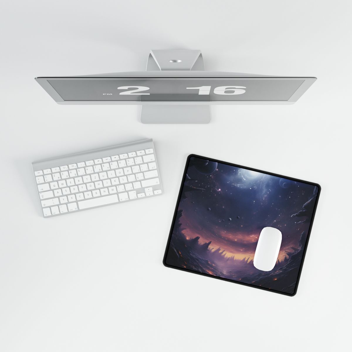 Black Hole Cosmic Art: A Planetary Masterpiece - Desk Mat