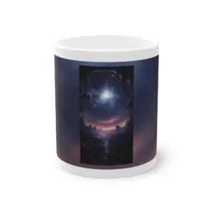 Galaxy over Rocky Canyon Path Mug