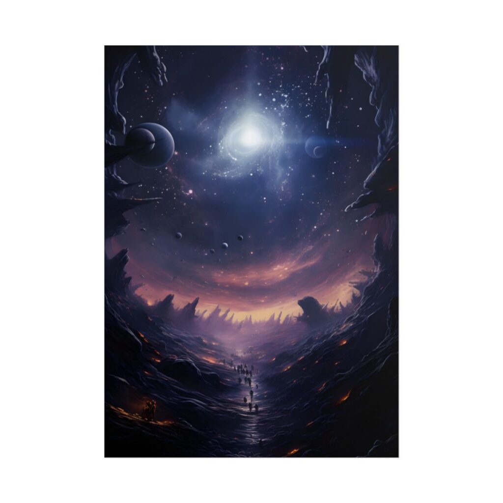 Black Hole Cosmic Art: A Planetary Masterpiece - Poster