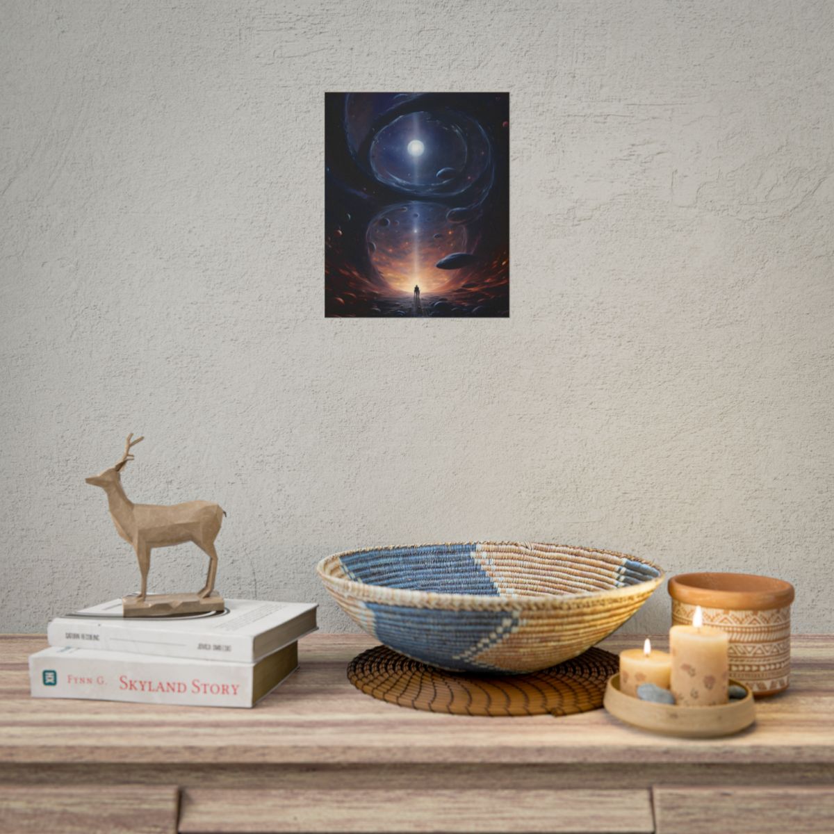 Black Hole Cosmic Dance: Massive Planet Orbits a Dark Star - Poster
