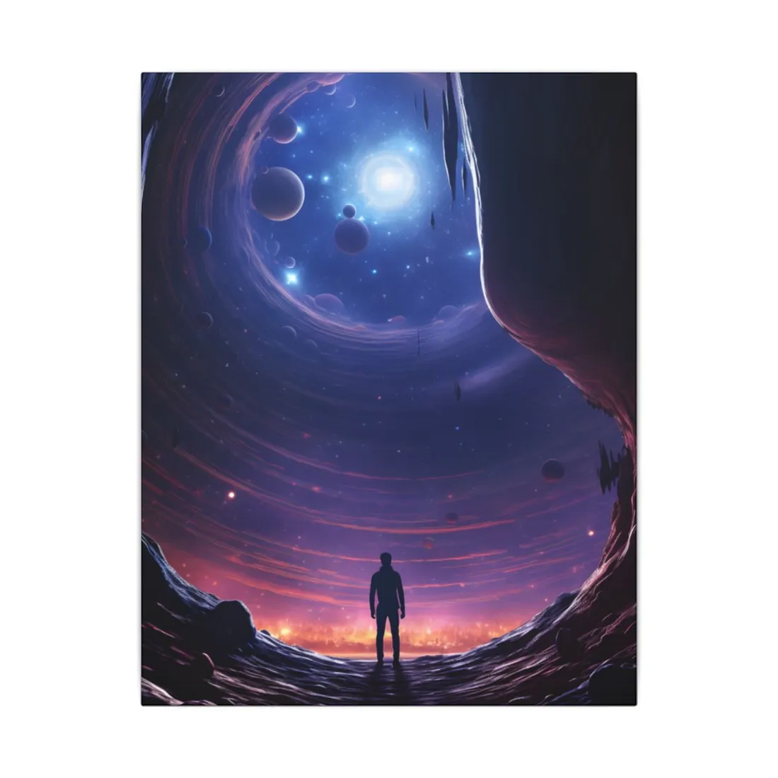 Black Hole Cosmic Odyssey: A Massive Planet's Space Journey - Canvas