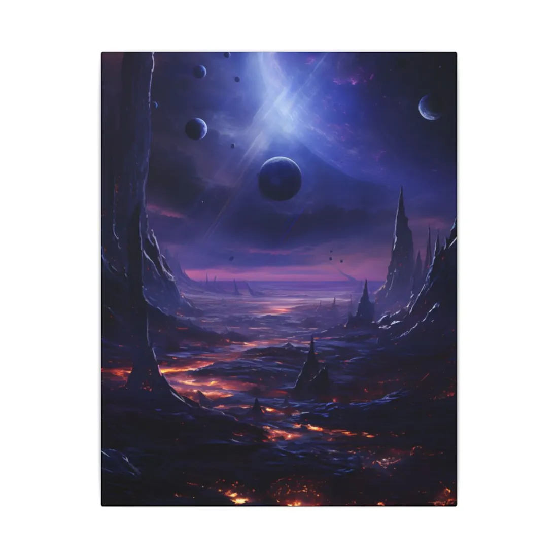 Black Hole Cosmic Odyssey: Space Art Digital Print - Canvas
