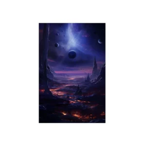 Alien Planet Landscape Metal Poster