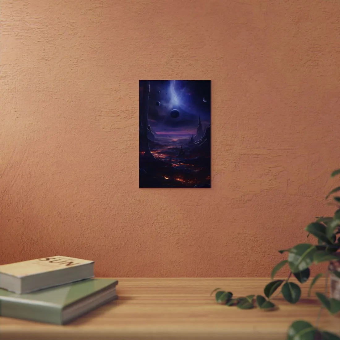 Black Hole Cosmic Odyssey: Space Art Digital Print - Metal Poster