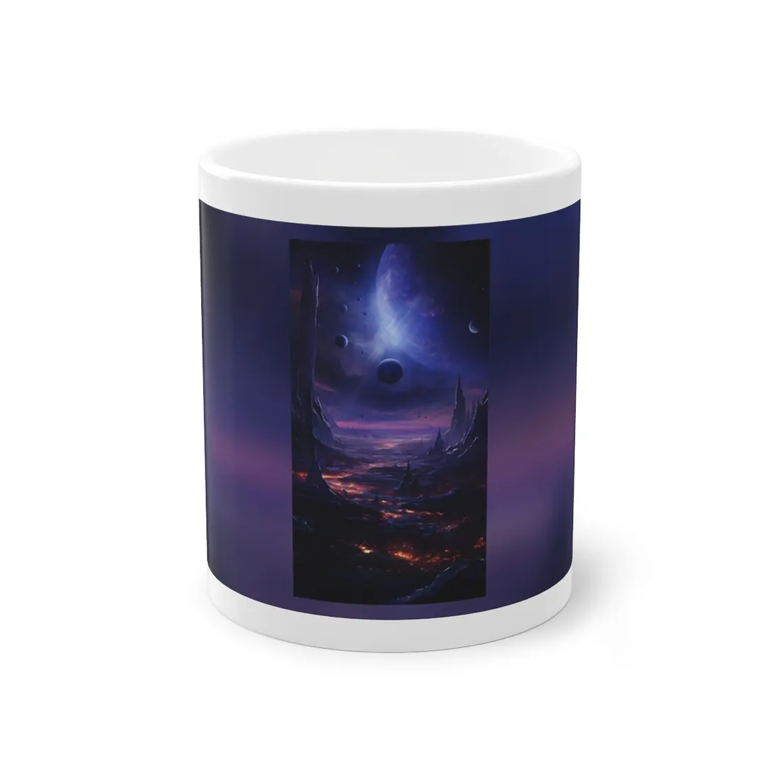 Black Hole Cosmic Odyssey: Space Art Digital Print - Mug