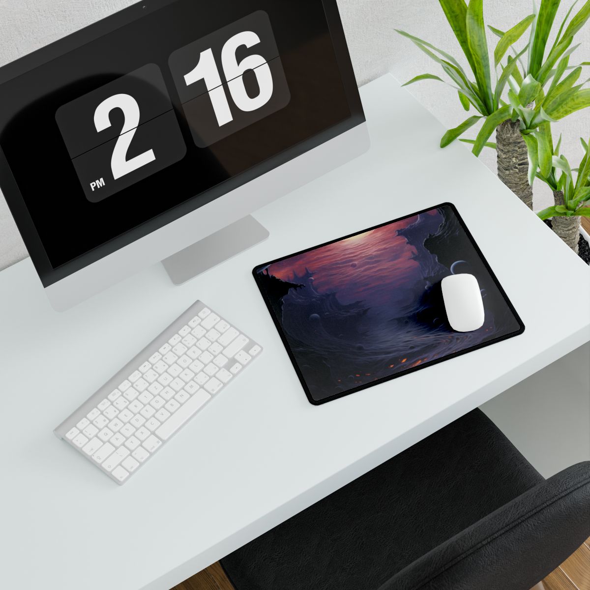 Black Hole Cosmos: Graphic Representation of a Massive Planet - Desk Mat