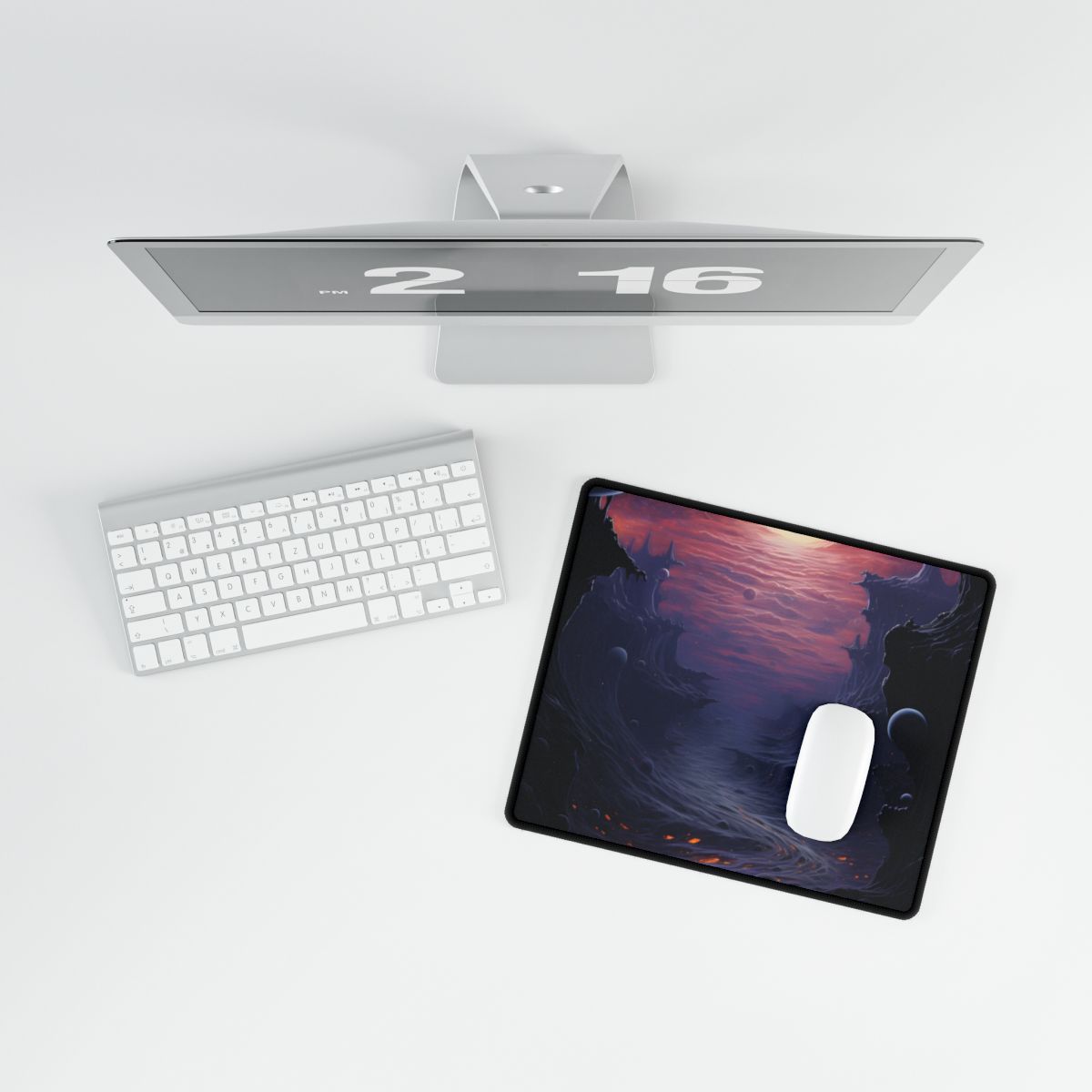 Black Hole Cosmos: Graphic Representation of a Massive Planet - Desk Mat