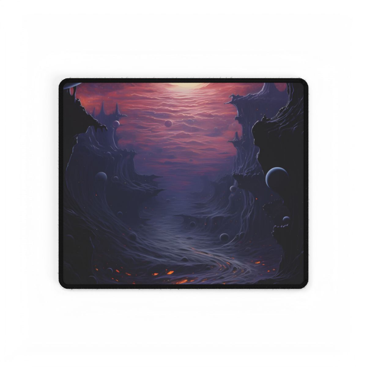 Black Hole Cosmos: Graphic Representation of a Massive Planet - Desk Mat