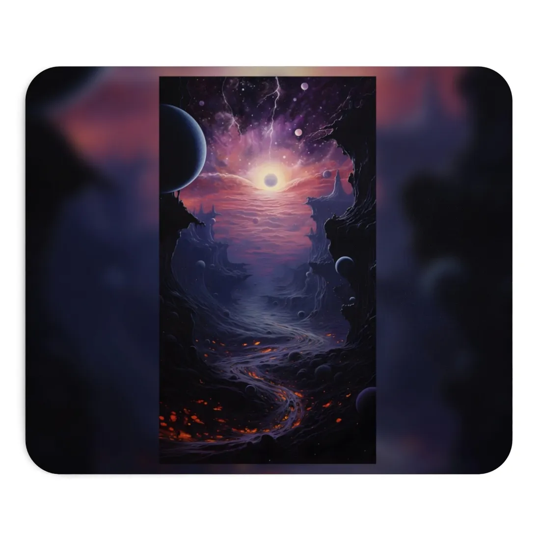 Black Hole Cosmos: Graphic Representation of a Massive Planet - Mouse Pad