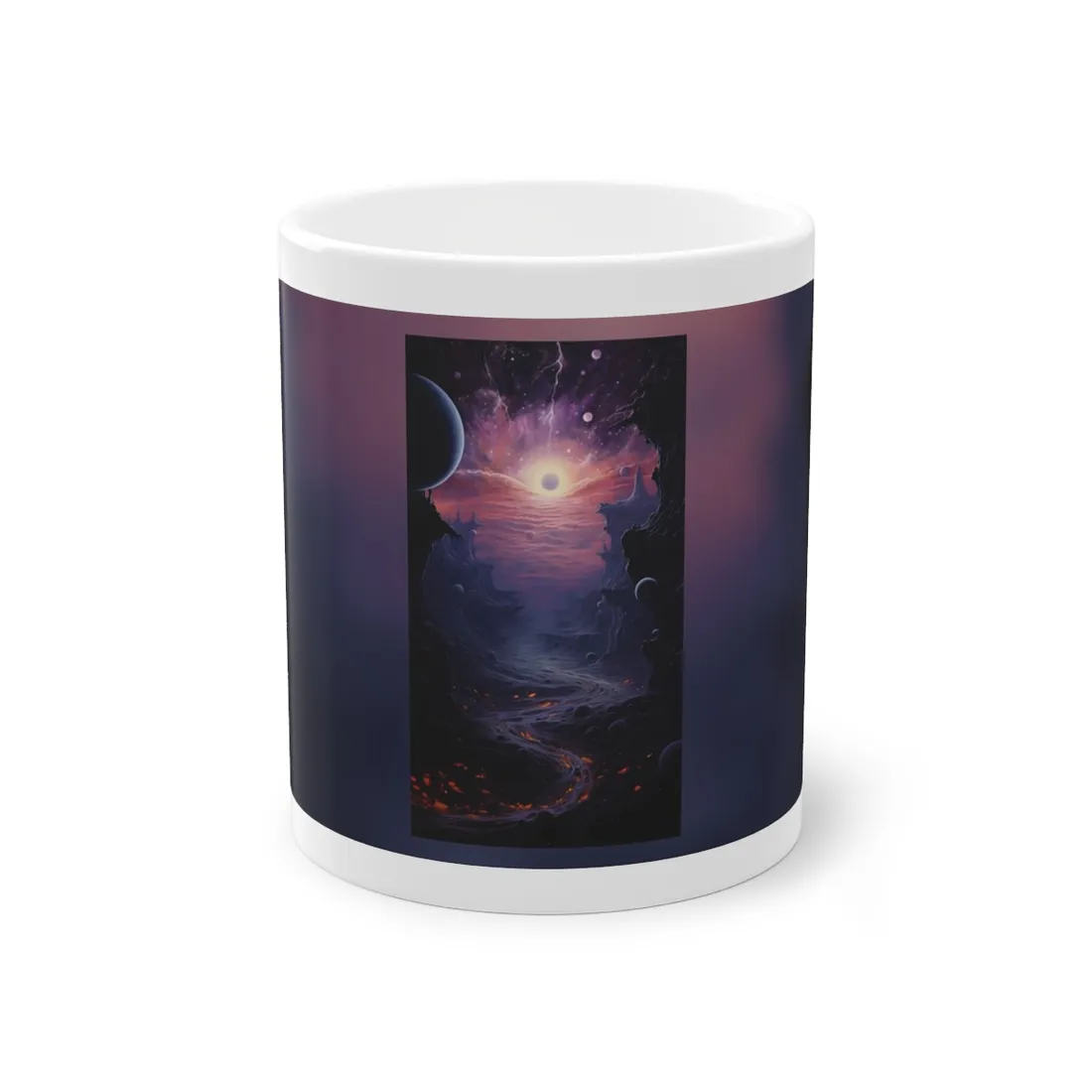 Black Hole Cosmos: Graphic Representation of a Massive Planet - Mug