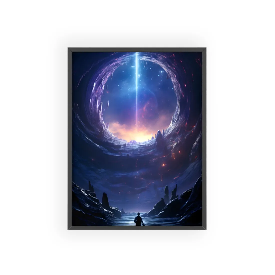 Black Hole Galaxy: Cosmic - Framed Poster