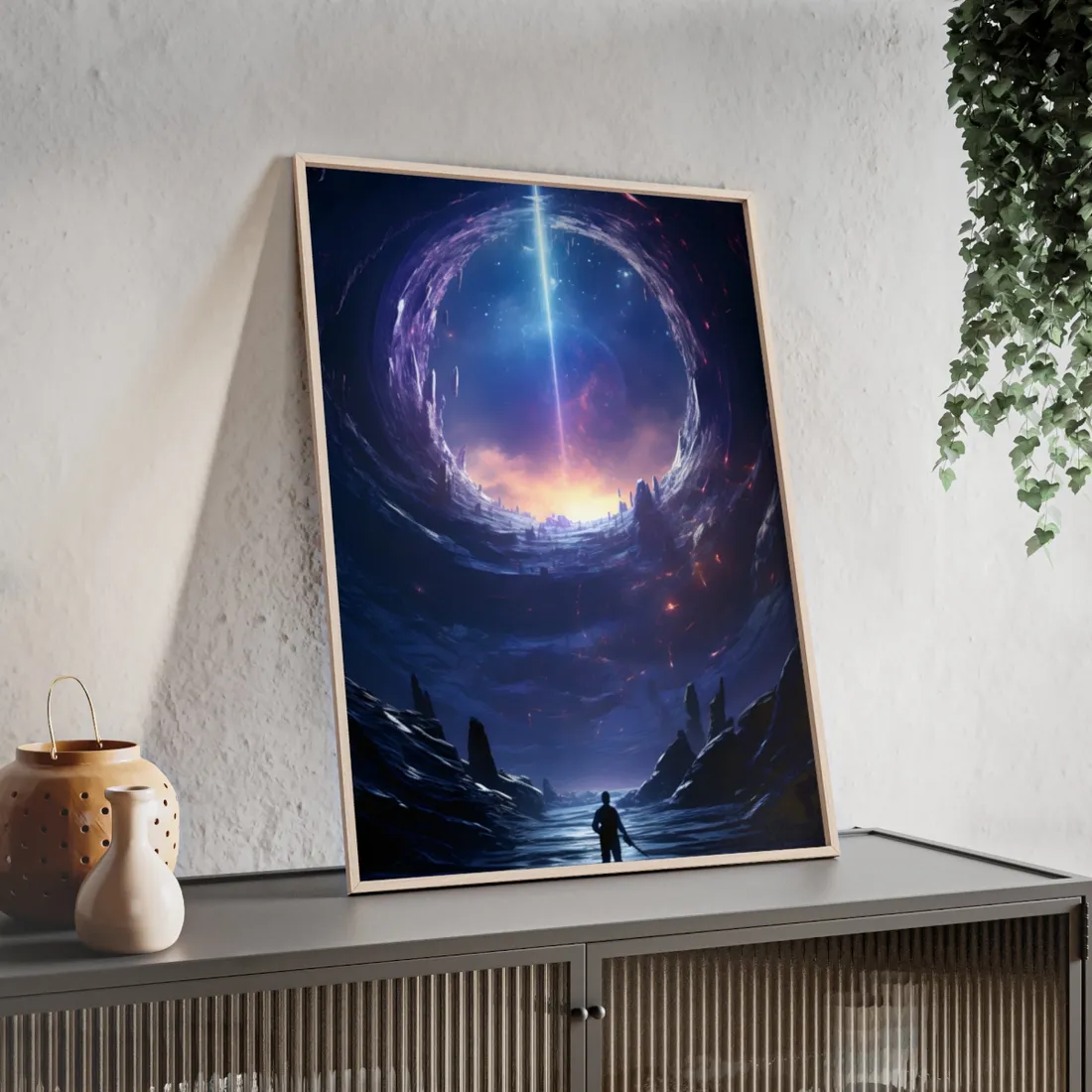 Black Hole Galaxy: Cosmic - Framed Poster