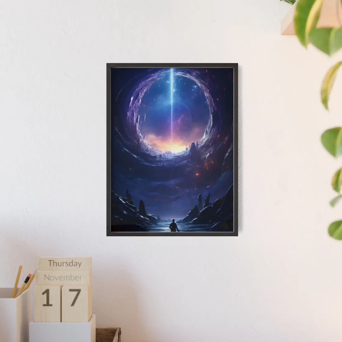 Black Hole Galaxy: Cosmic - Framed Poster