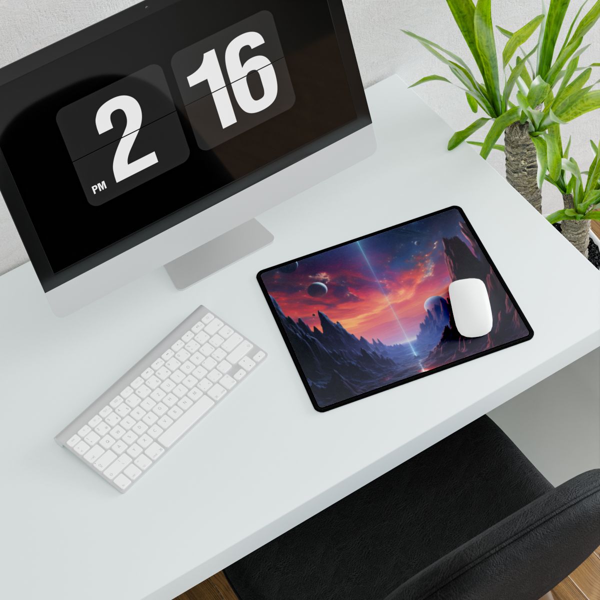 Black Hole Odyssey: A Massive Planet in Space - Desk Mat