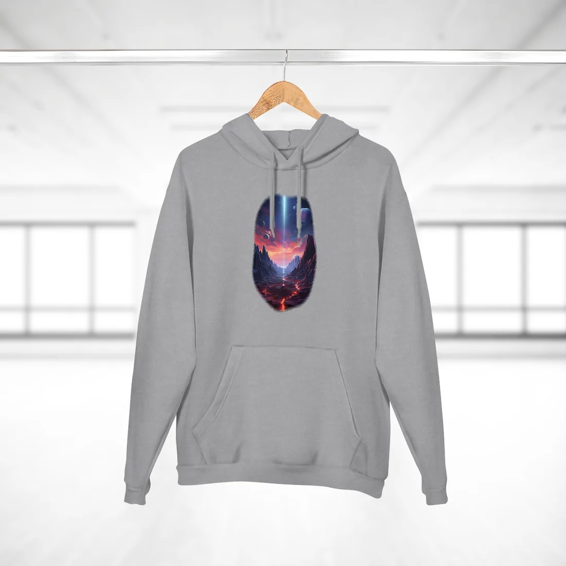 Black Hole Odyssey: A Massive Planet in Space - Hoodie (Heather Grey)