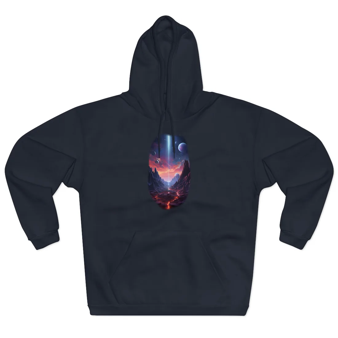 Black Hole Odyssey: A Massive Planet in Space - Hoodie (Navy)