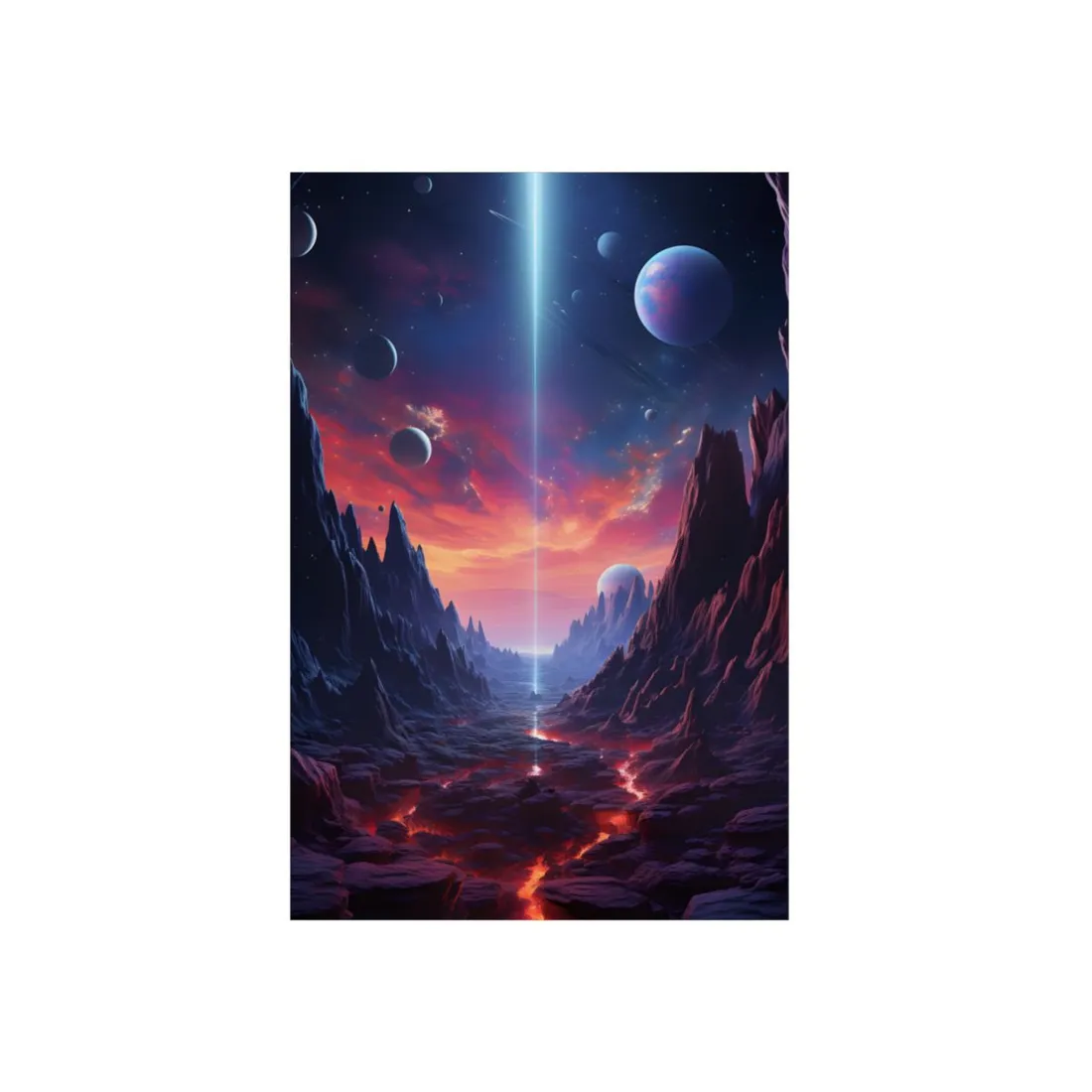 Black Hole Odyssey: A Massive Planet in Space - Metal Poster