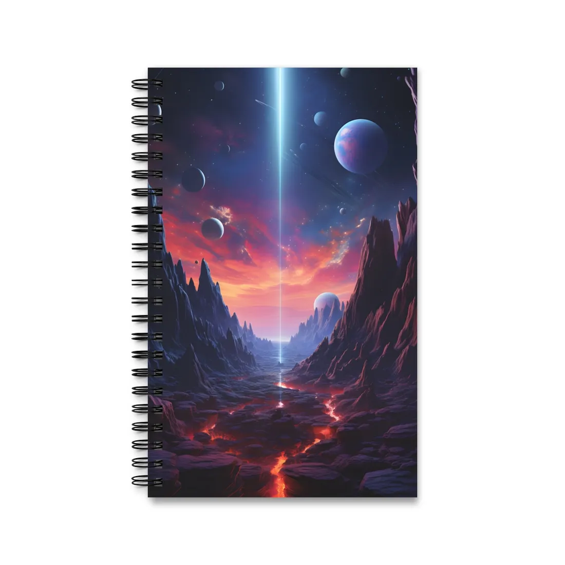 Black Hole Odyssey: A Massive Planet in Space - Spiral Notebook