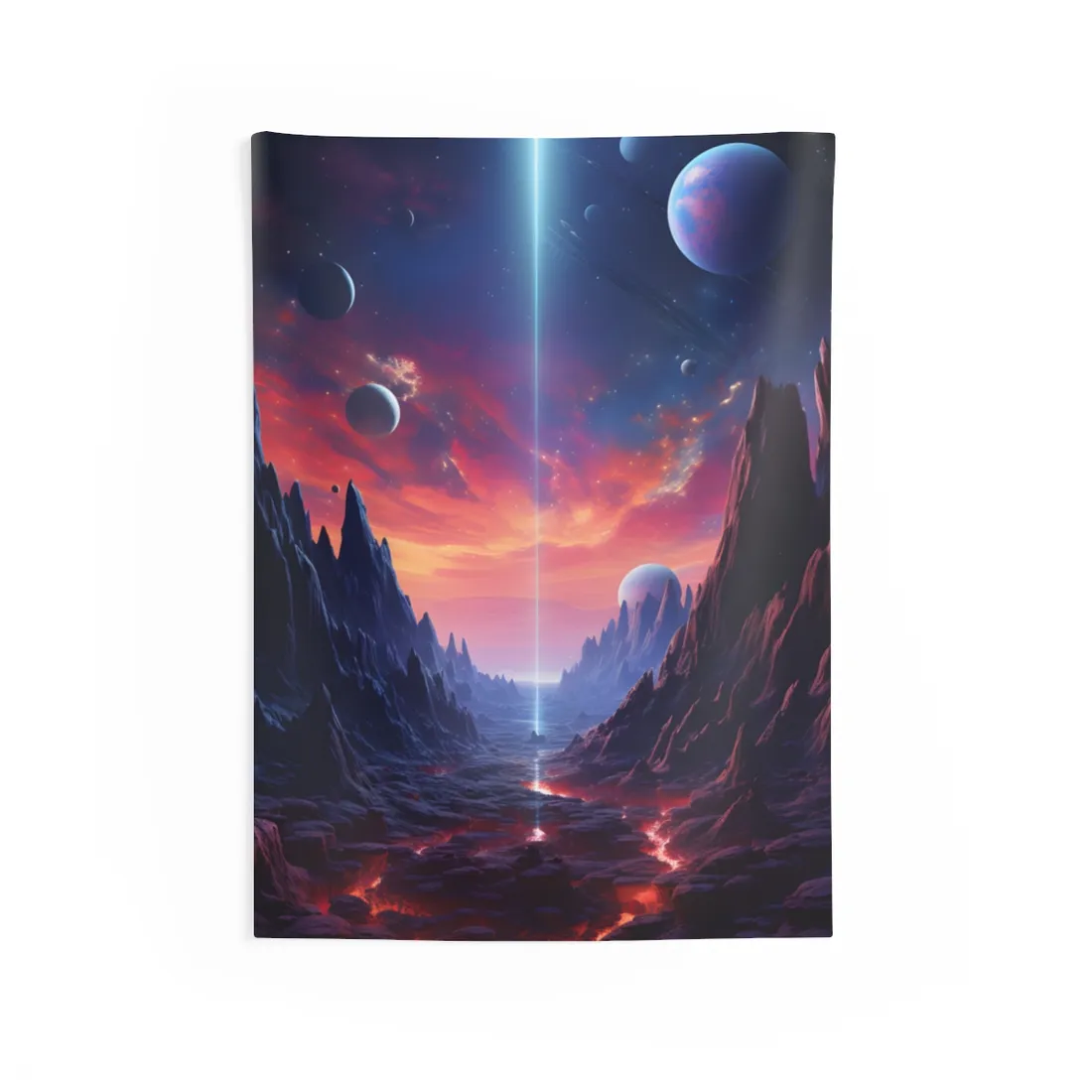 Black Hole Odyssey: A Massive Planet in Space - Wall Tapestry