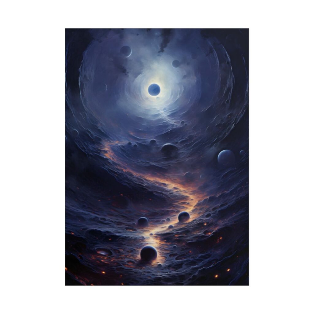 Black Hole Planet: Cosmic Artwork - Poster