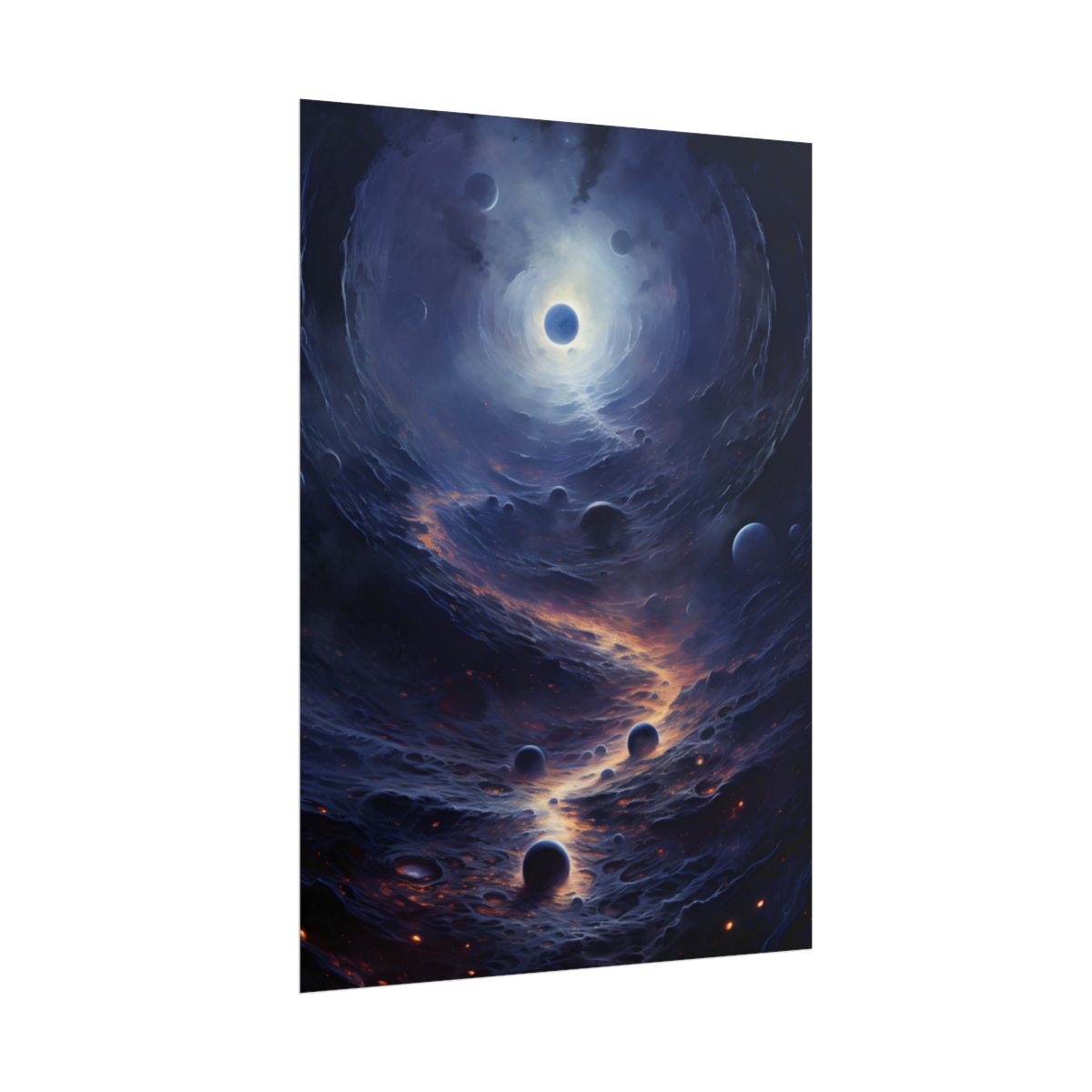 Black Hole Planet: Cosmic Artwork - Poster