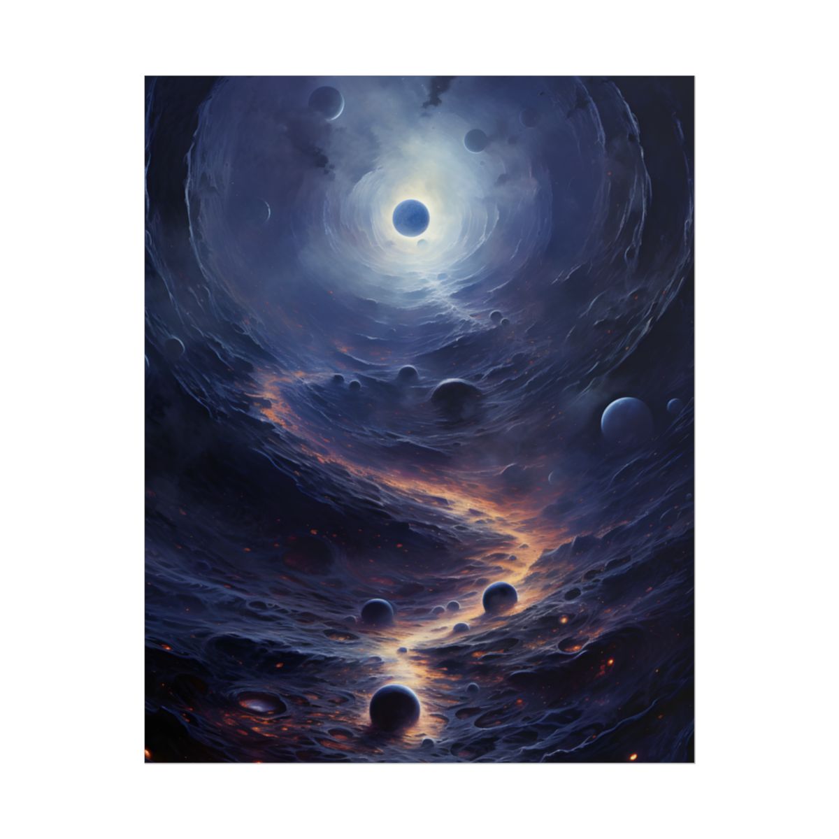 Black Hole Planet: Cosmic Artwork - Poster