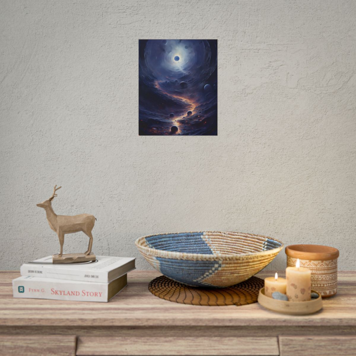 Black Hole Planet: Cosmic Artwork - Poster