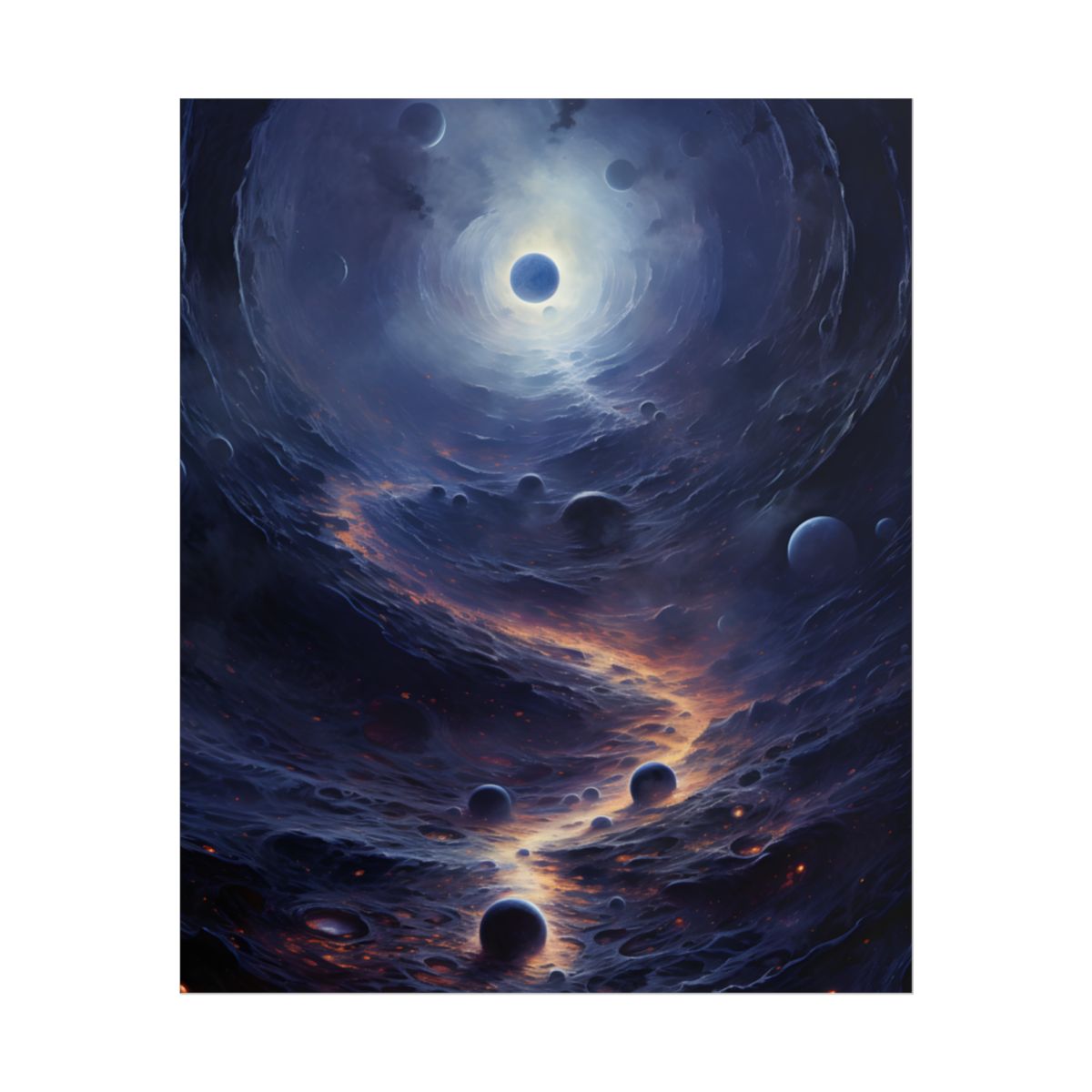 Black Hole Planet: Cosmic Artwork - Poster
